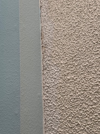 Ceiling crack moldy looking around the crack. This is after the spray paint job.