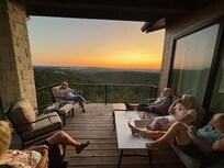 Happy hour on the deck with a beautiful view!