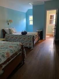 Second floor twin bedroom and bathroom