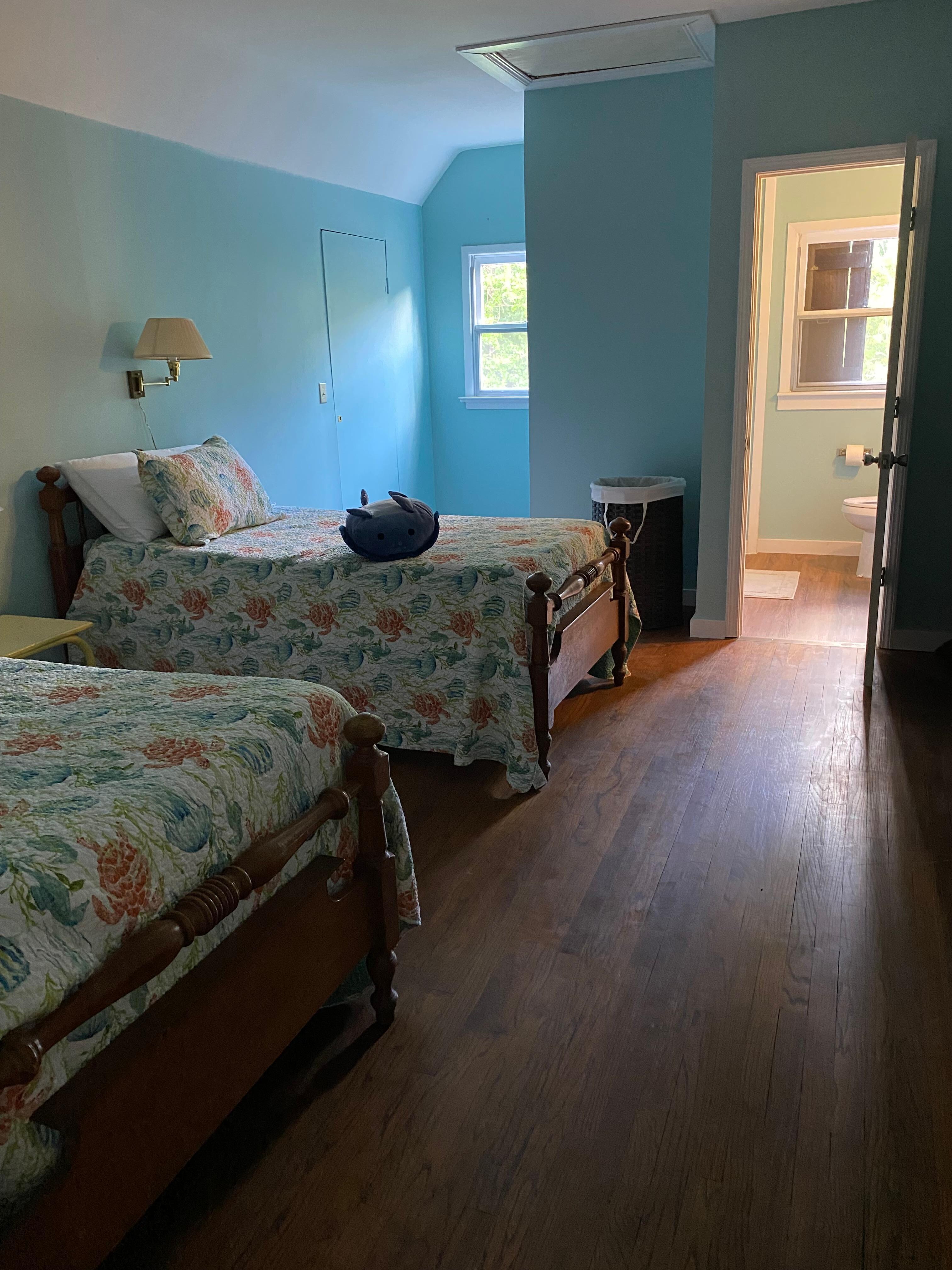 Second floor twin bedroom and bathroom 
