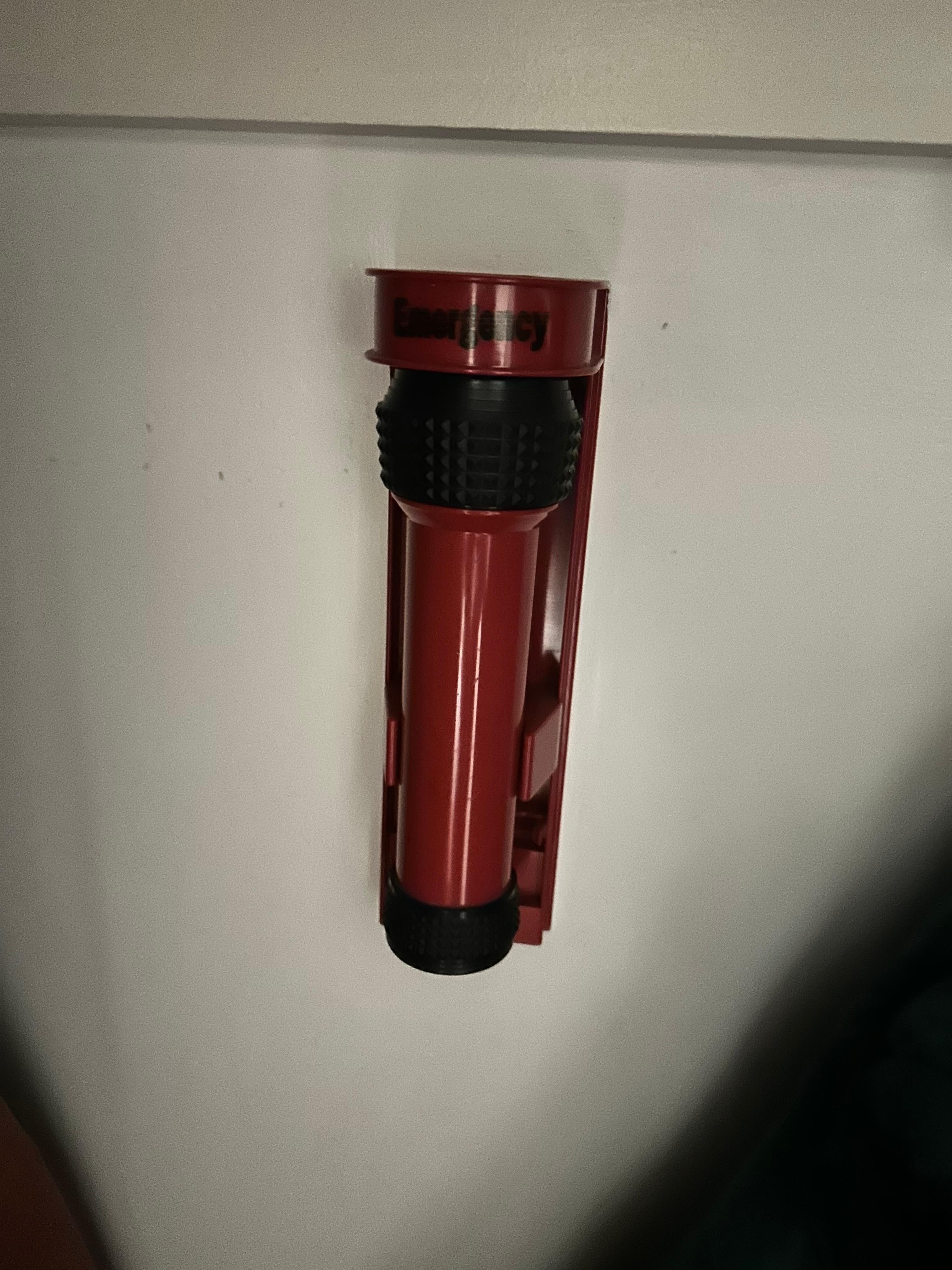 Emergency flashlights in the closet 