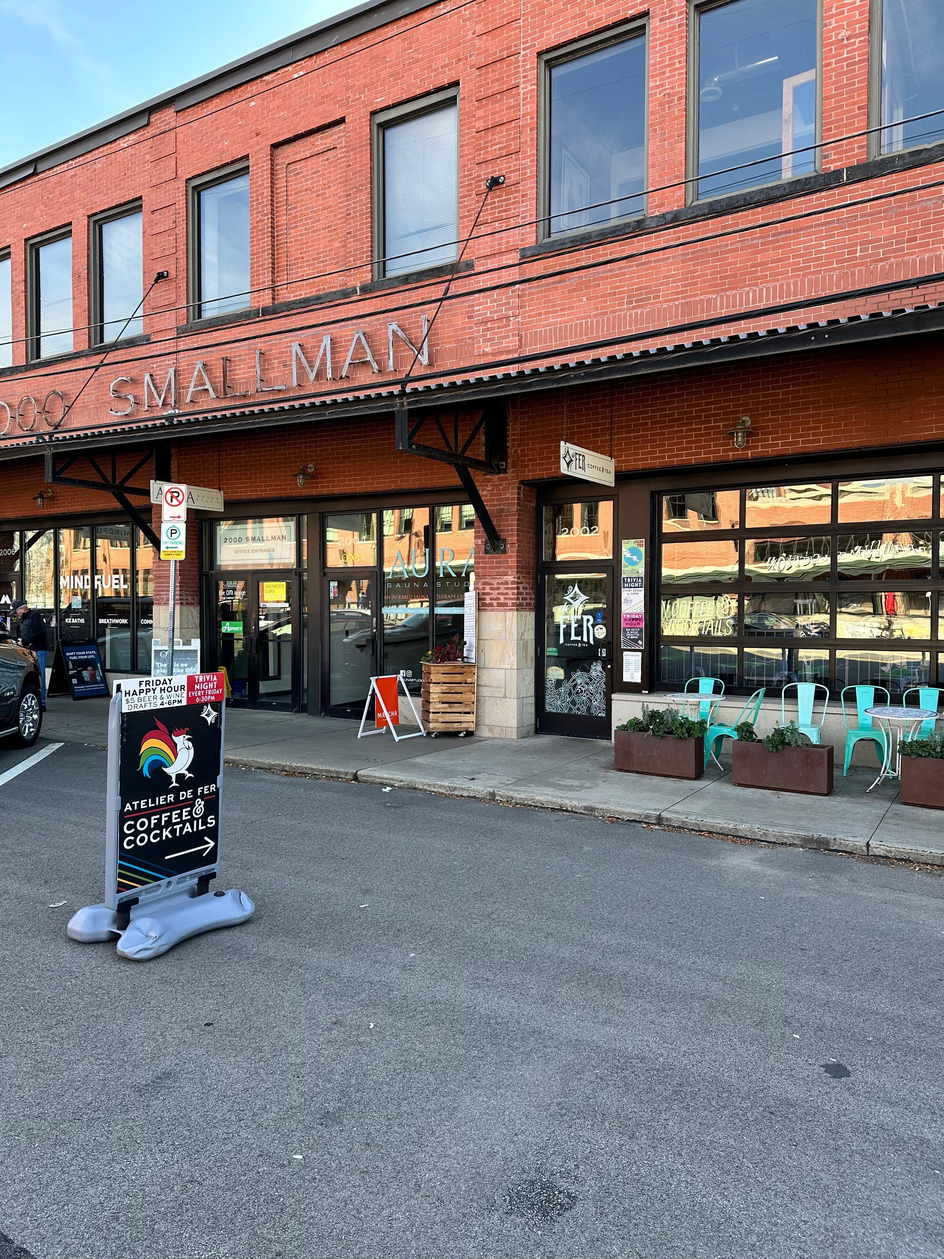 Coffee and Cocktails along Smallman in Strip District 