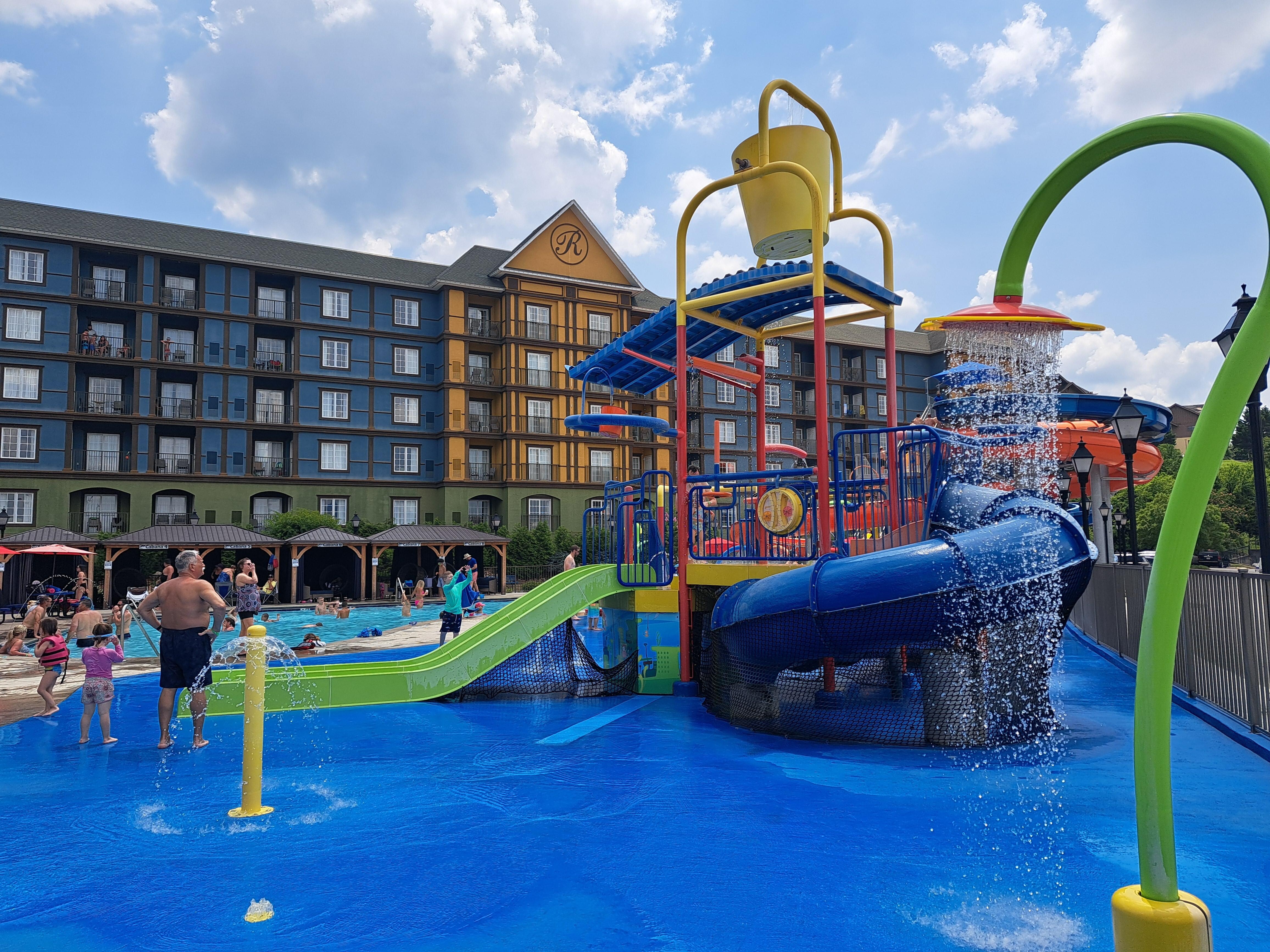 Part of the outdoor waterpark. Great for smaller kids.