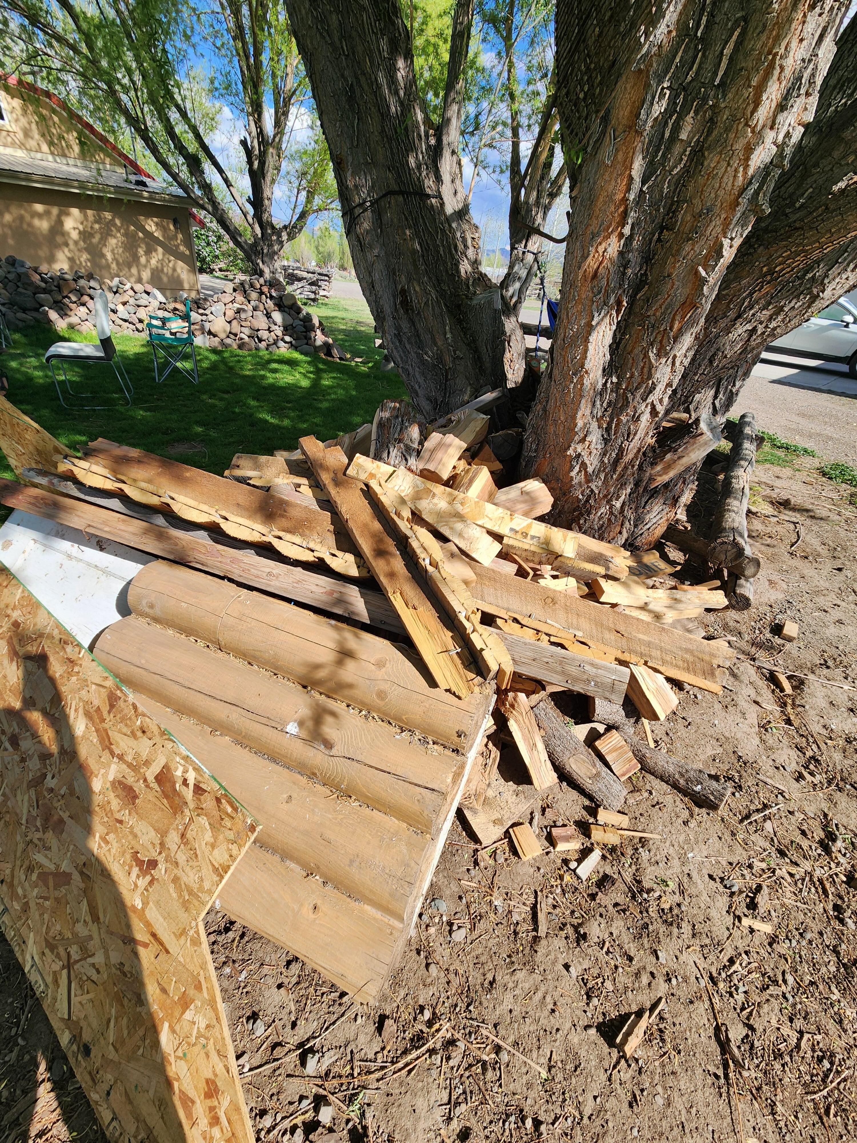 Another angle of the wood pile.