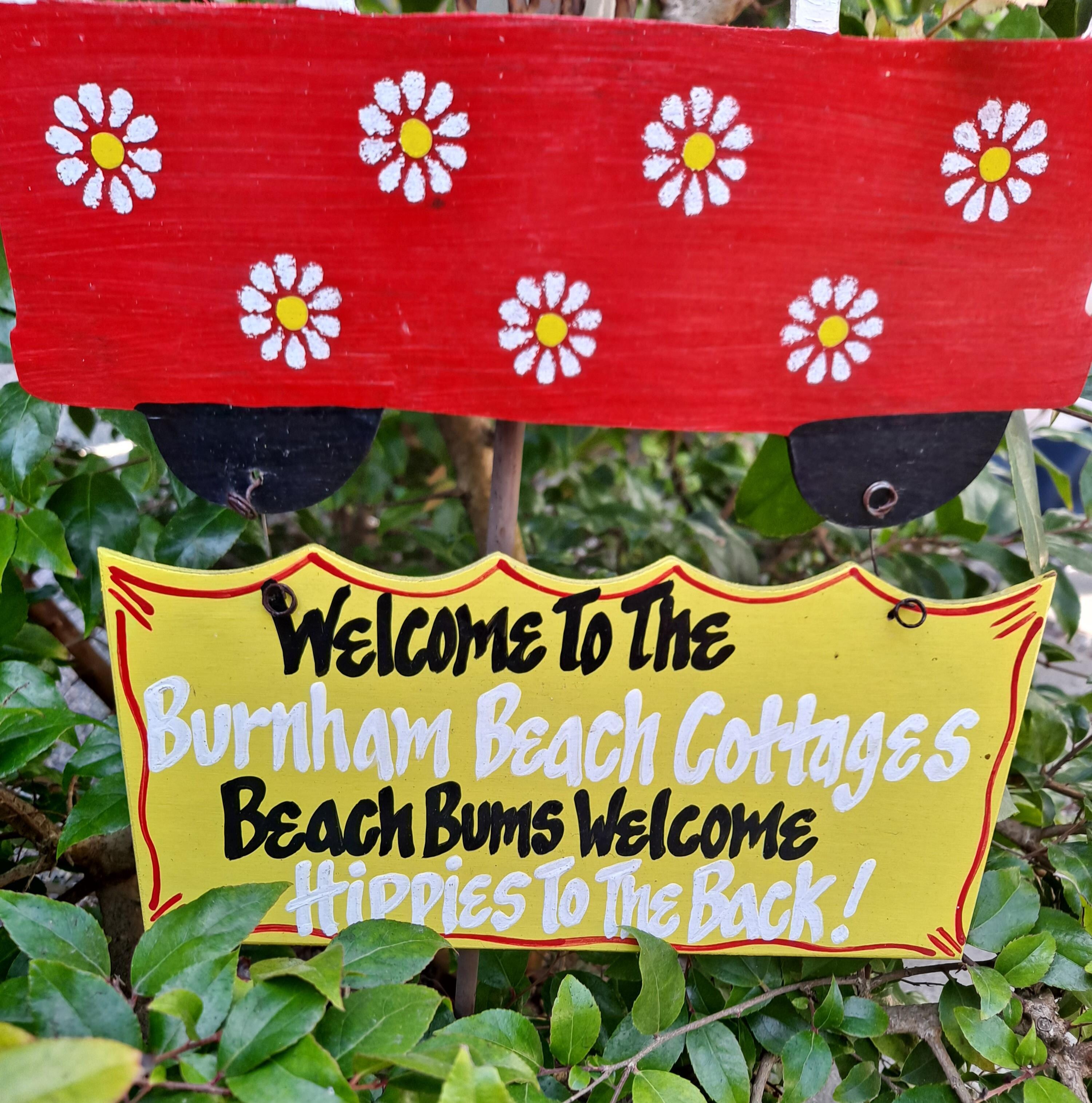 Cute signs in the yard!