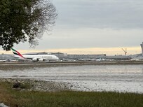 The hotel has a great view from the airport and a nice trail close to the bay.