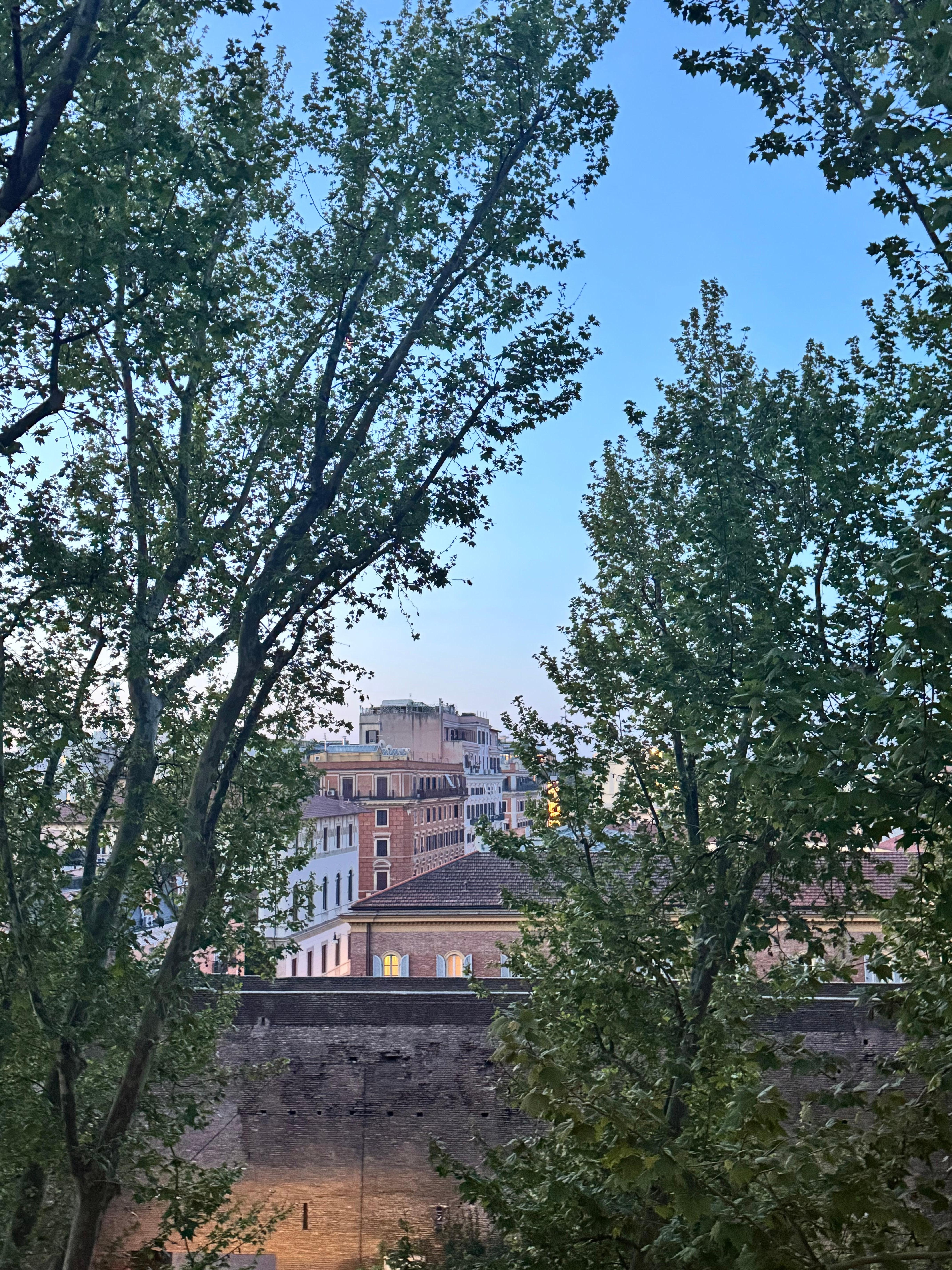 View from our room, overlooking the ancient wall. 