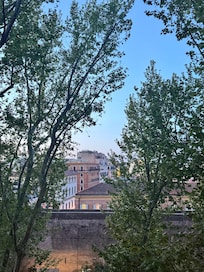 View from our room, overlooking the ancient wall.