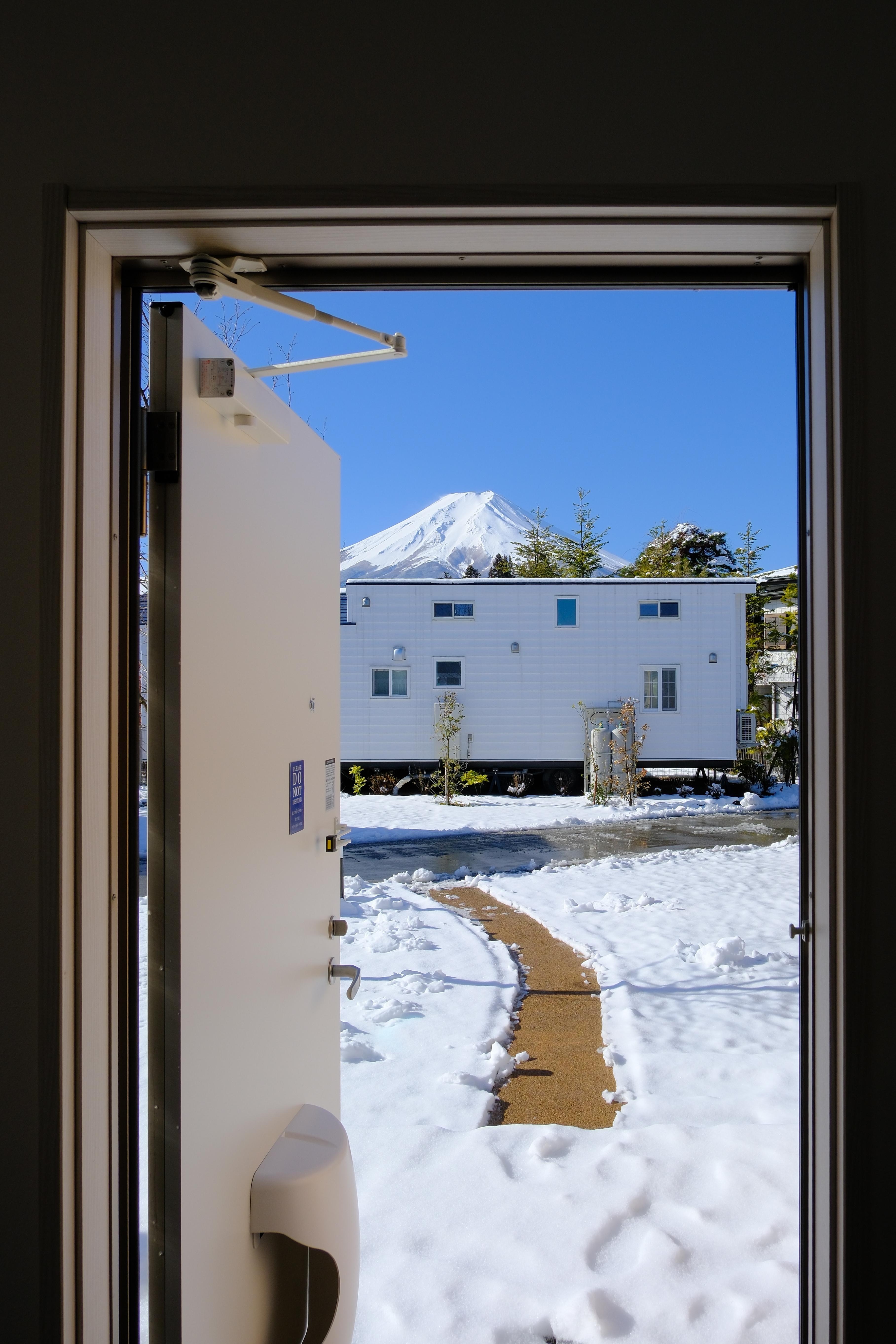 Blick aus der Türe unserer Unterkunft.