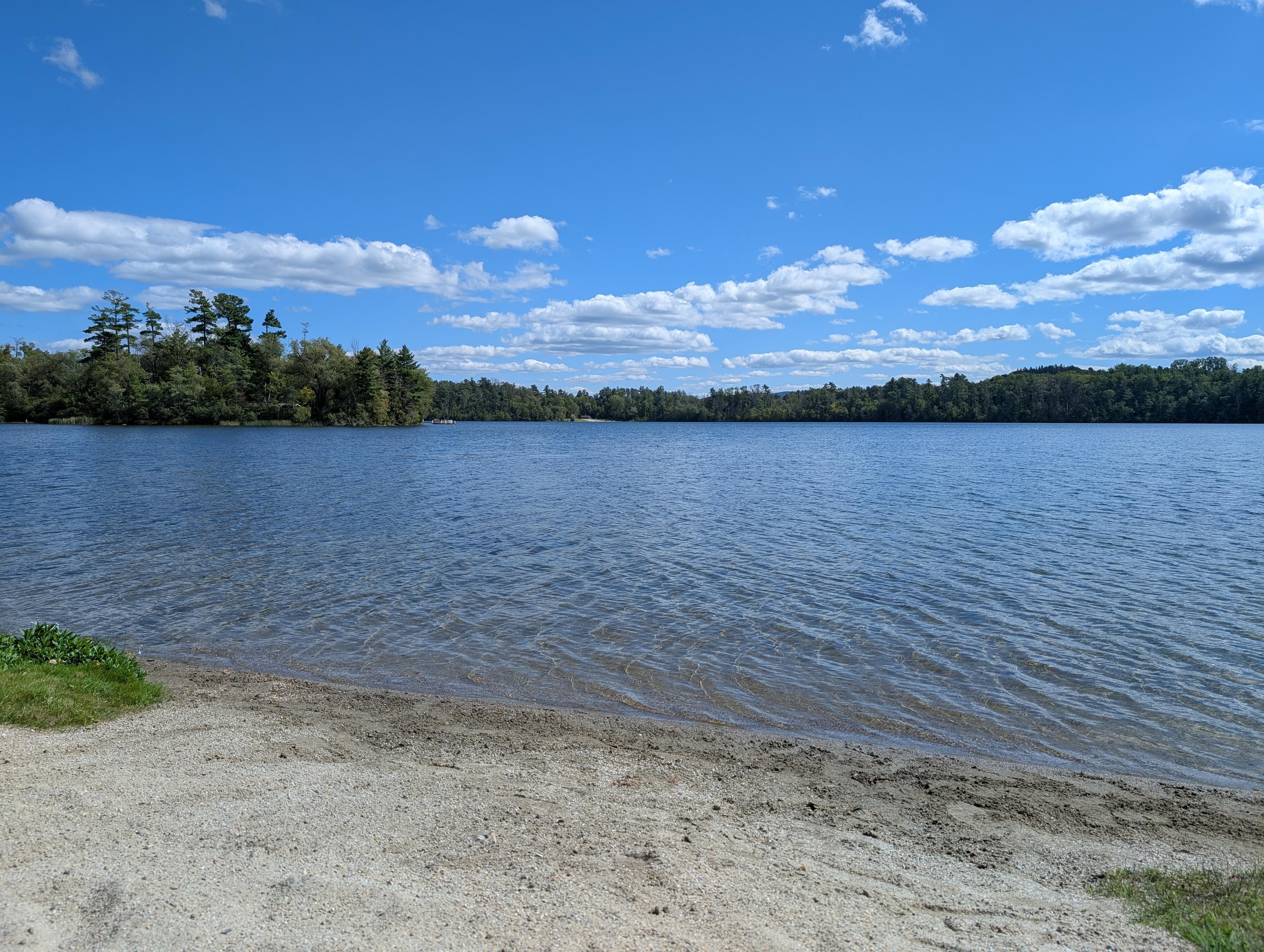 Afternoon photo across the lake from the beach at the property