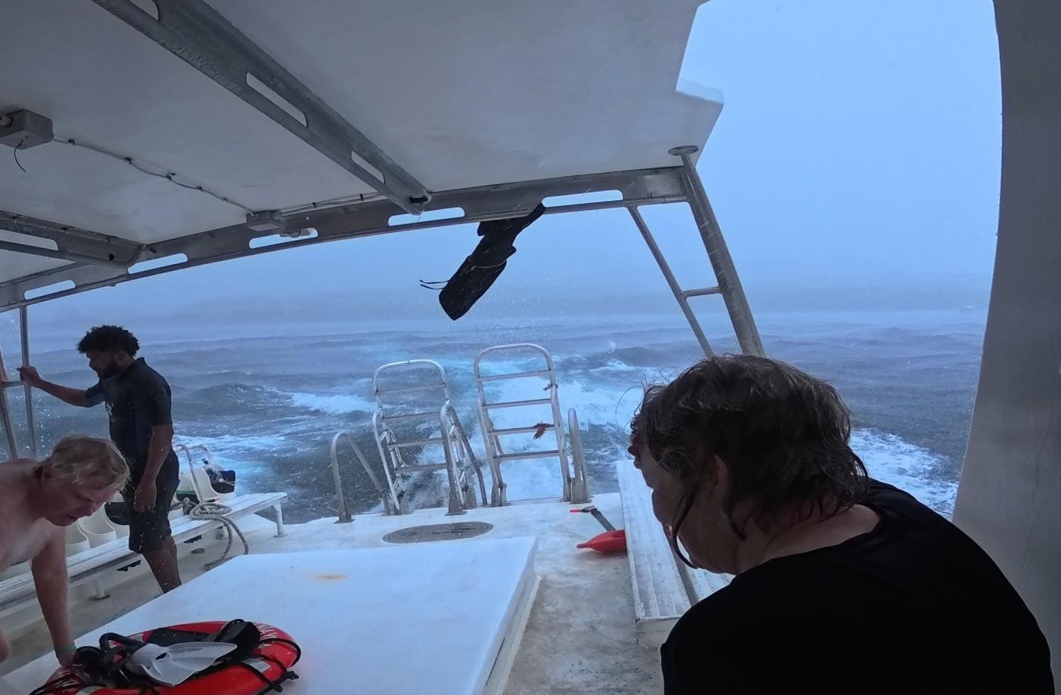 This was not the worst. For 20 min, we all had to hold on to our seats or centre railing. No hand for Go pro