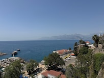 Blick auf das Mittelmeer von der Burg Kaleiçi