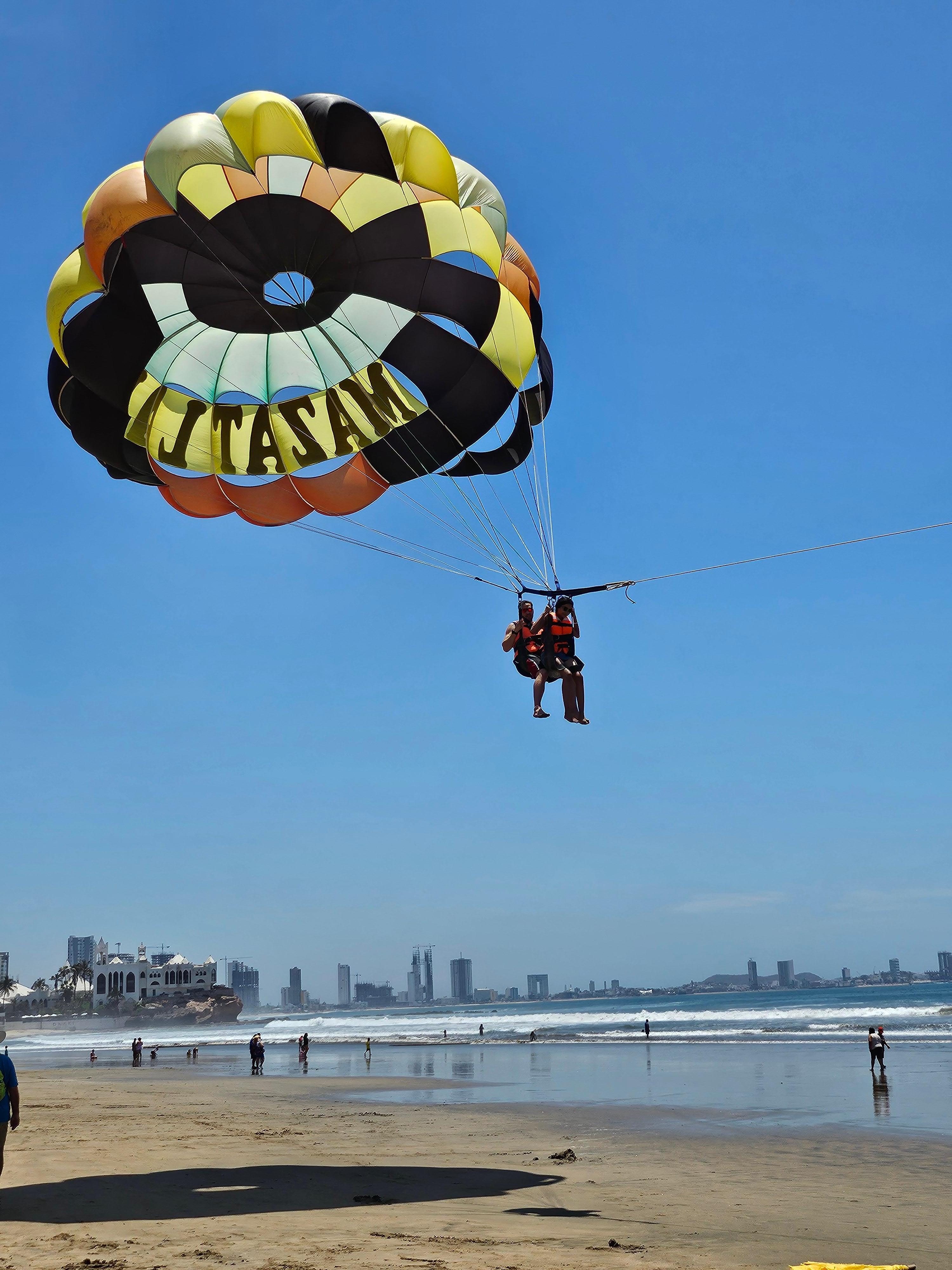 Parasail for hire on the beach