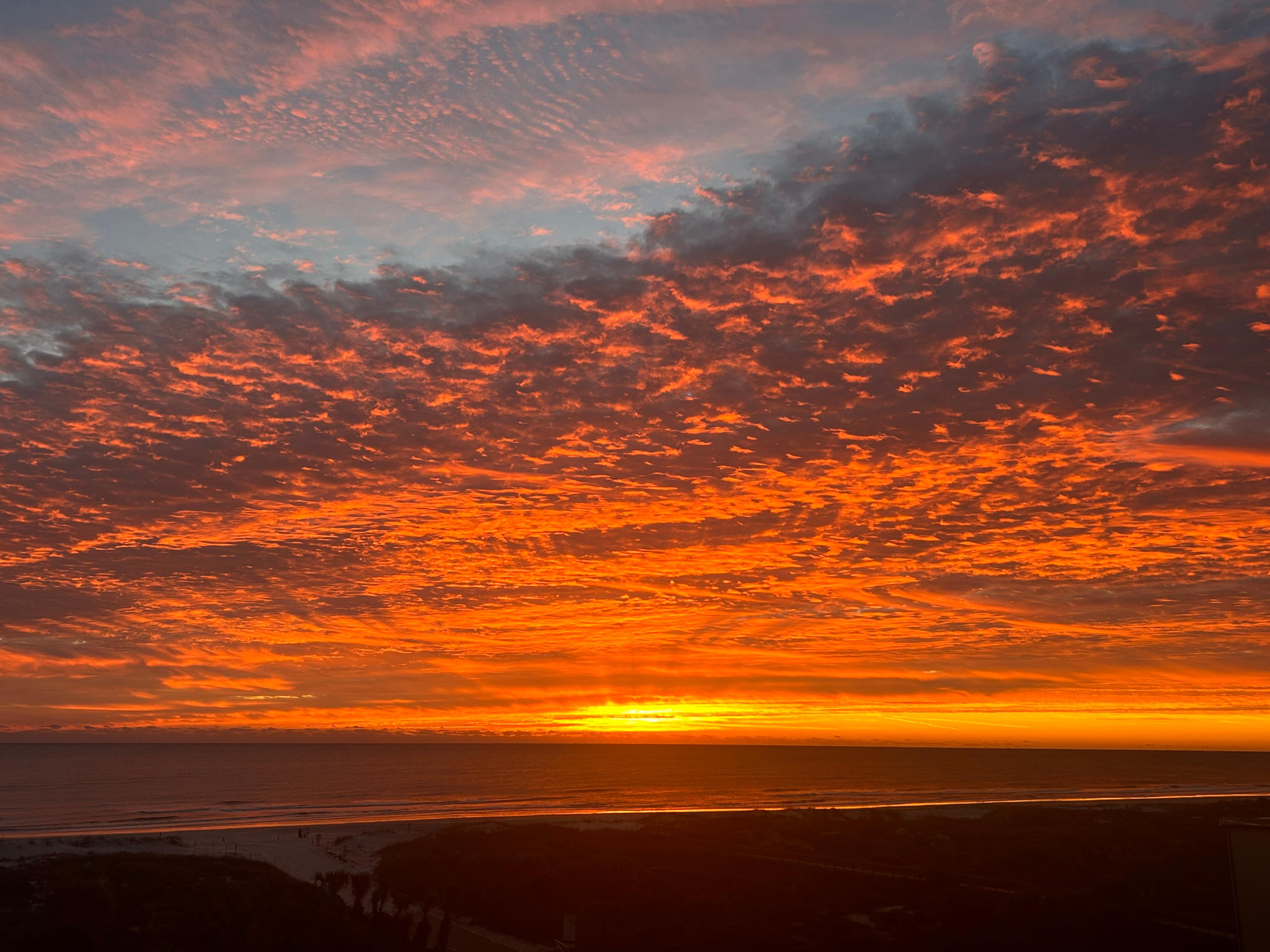 Sunrise view from the balcony 