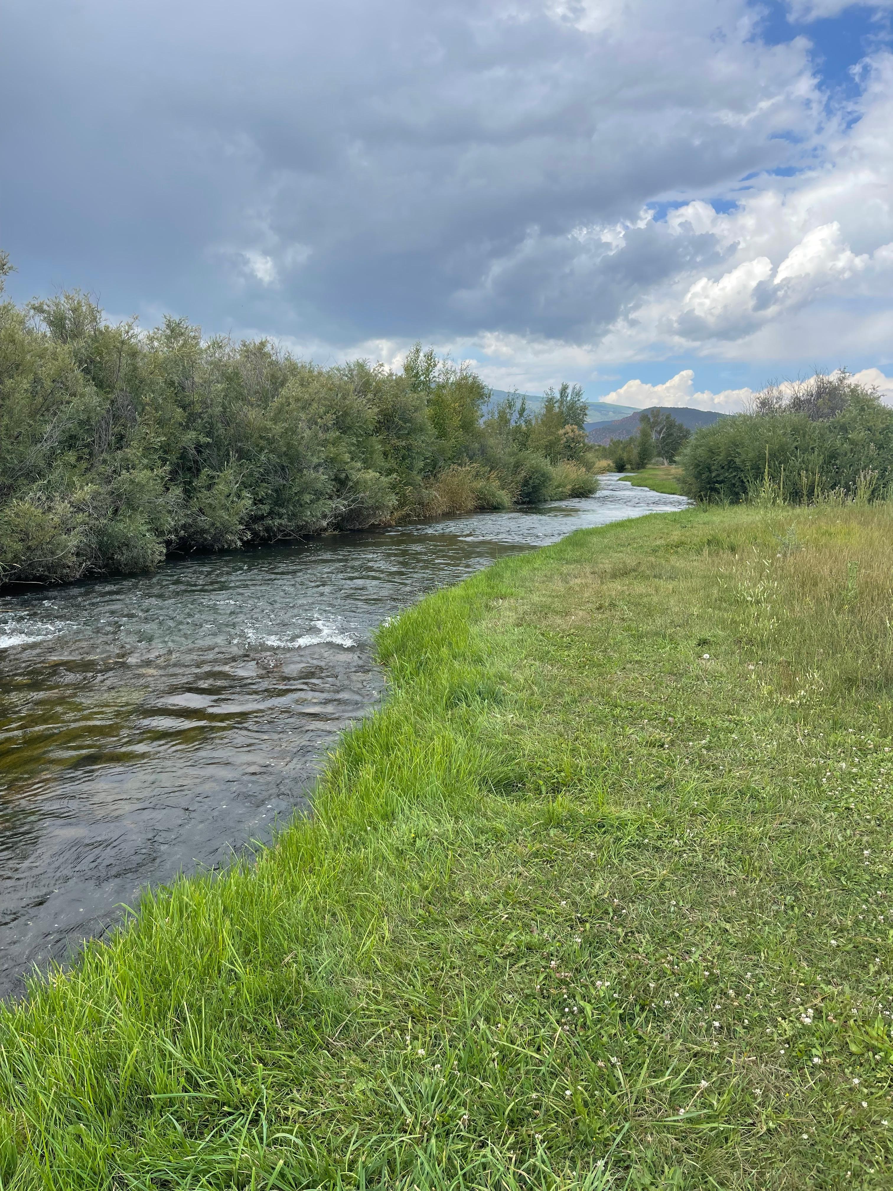 View of the private fishing waters.