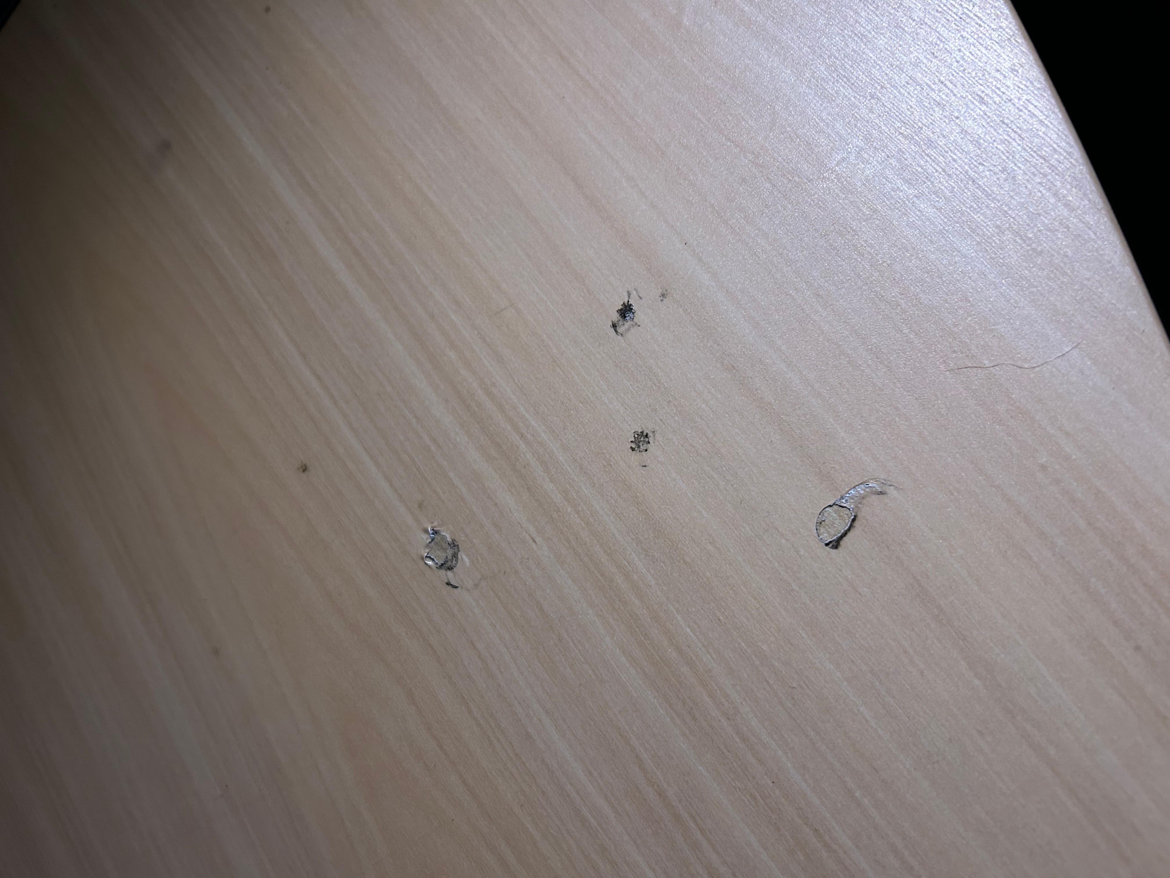 State of the table where they expect us to leave everything. 