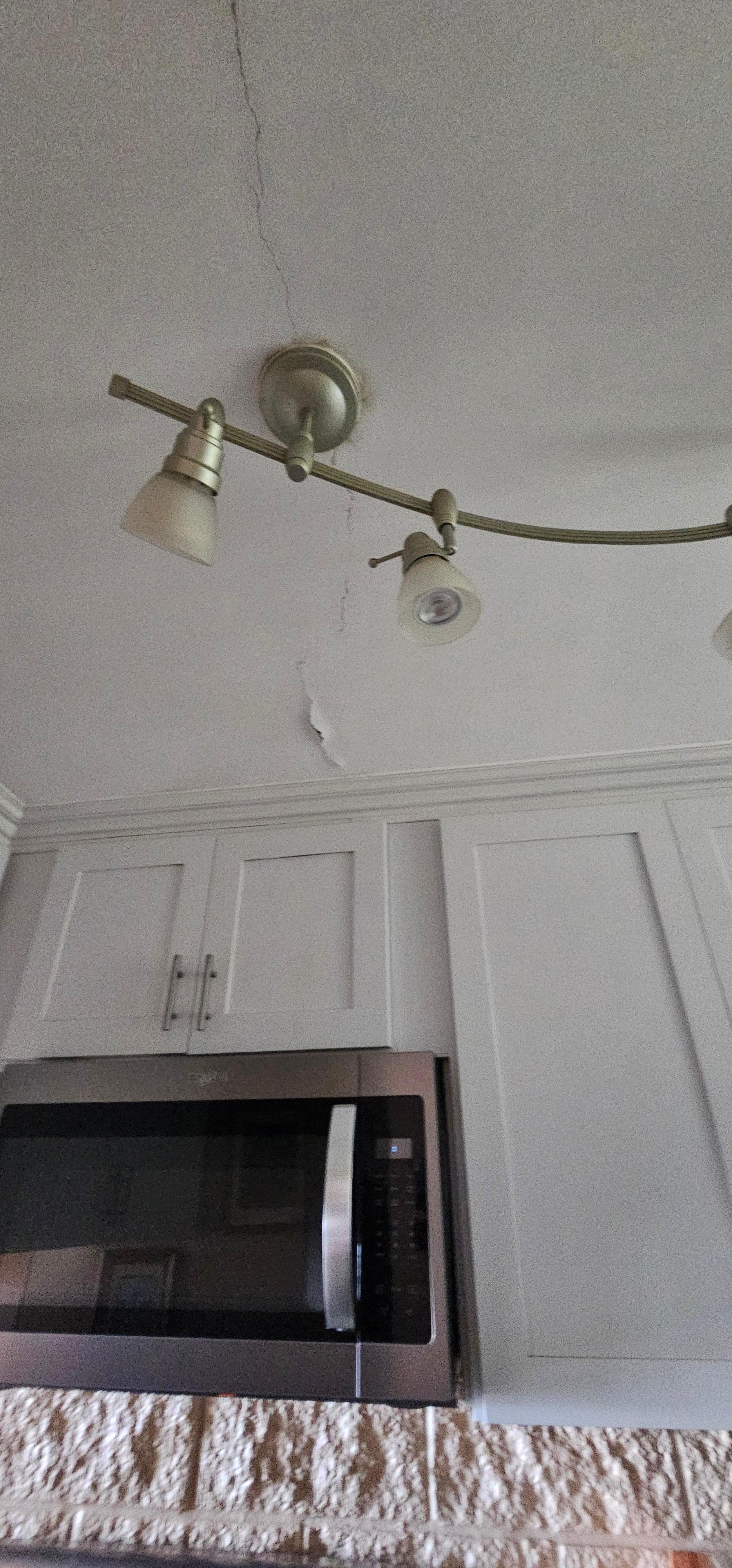 Ceiling where it is leaking. 