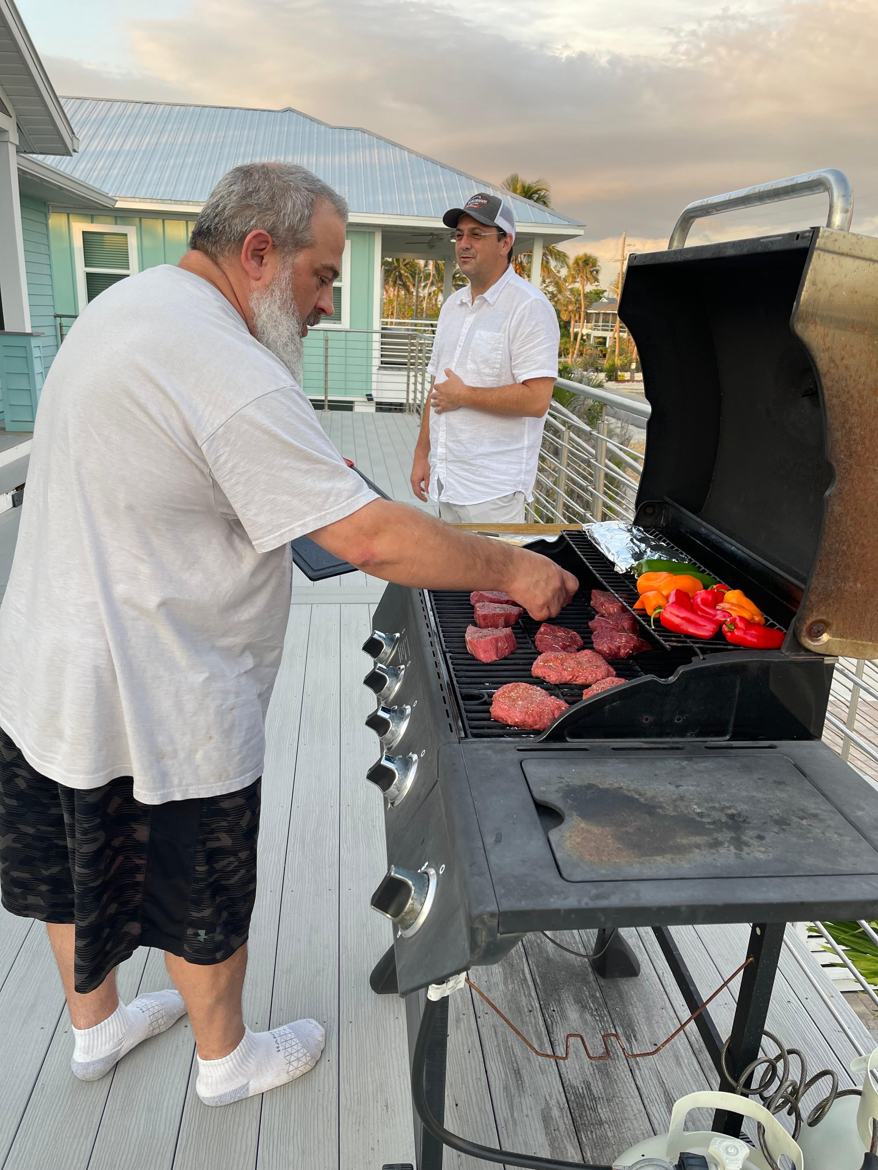 Grilling up steaks