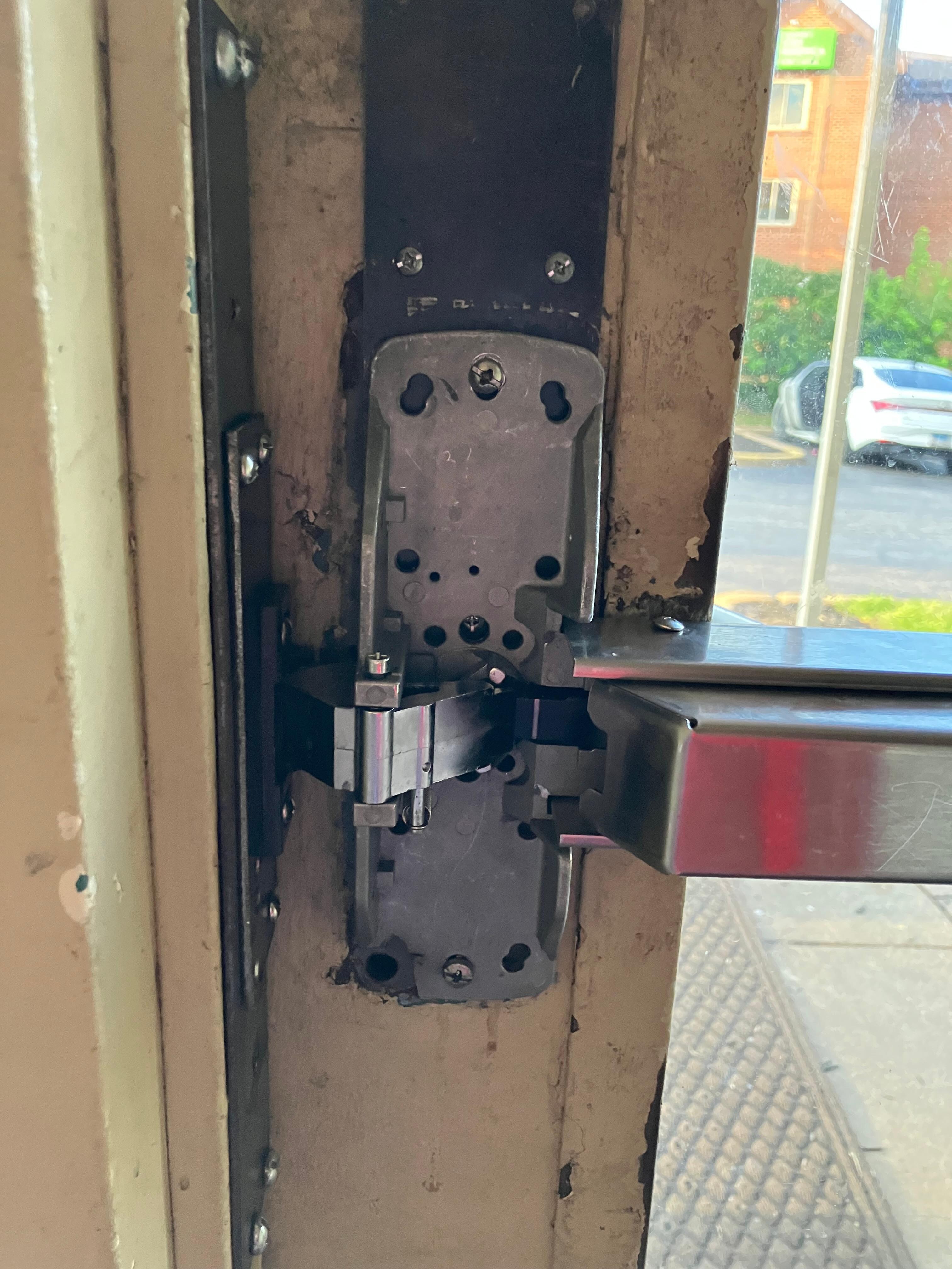 Broken excess door. Didnât need a key to get in the building