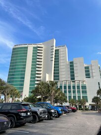 View of resort from across the street parking. This is where you park during your stay.