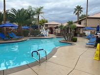 Adult pool with kids pool in the back