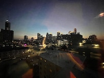 View from the hotel mezzanine.