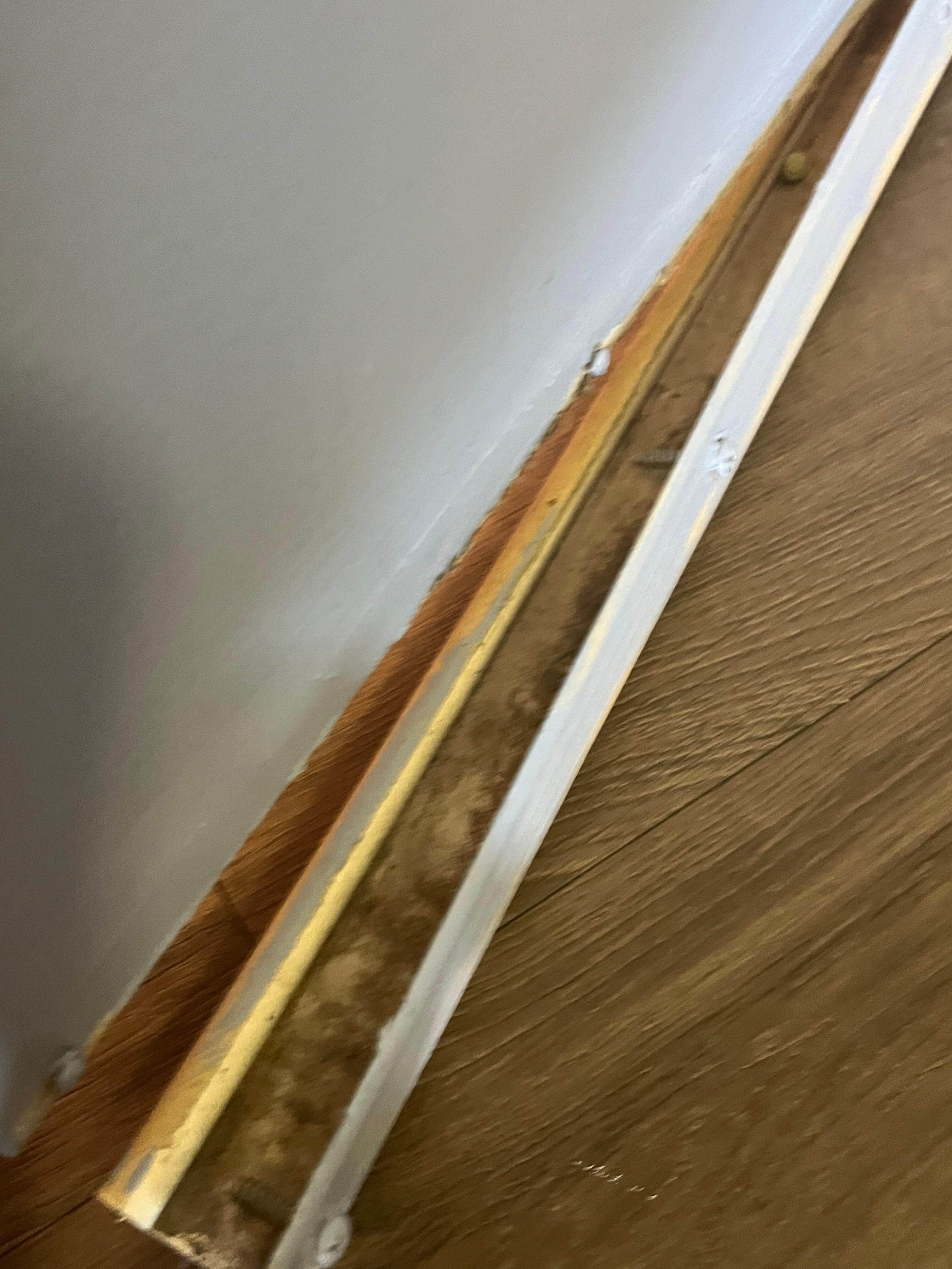 This is the bottom of the door to the room that was hanging off