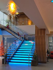 The lighted stairs were gorgeous.