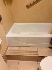 You have to step up over and into this and they never informed me or offered to move me after I complained. Also their bellman are lazy