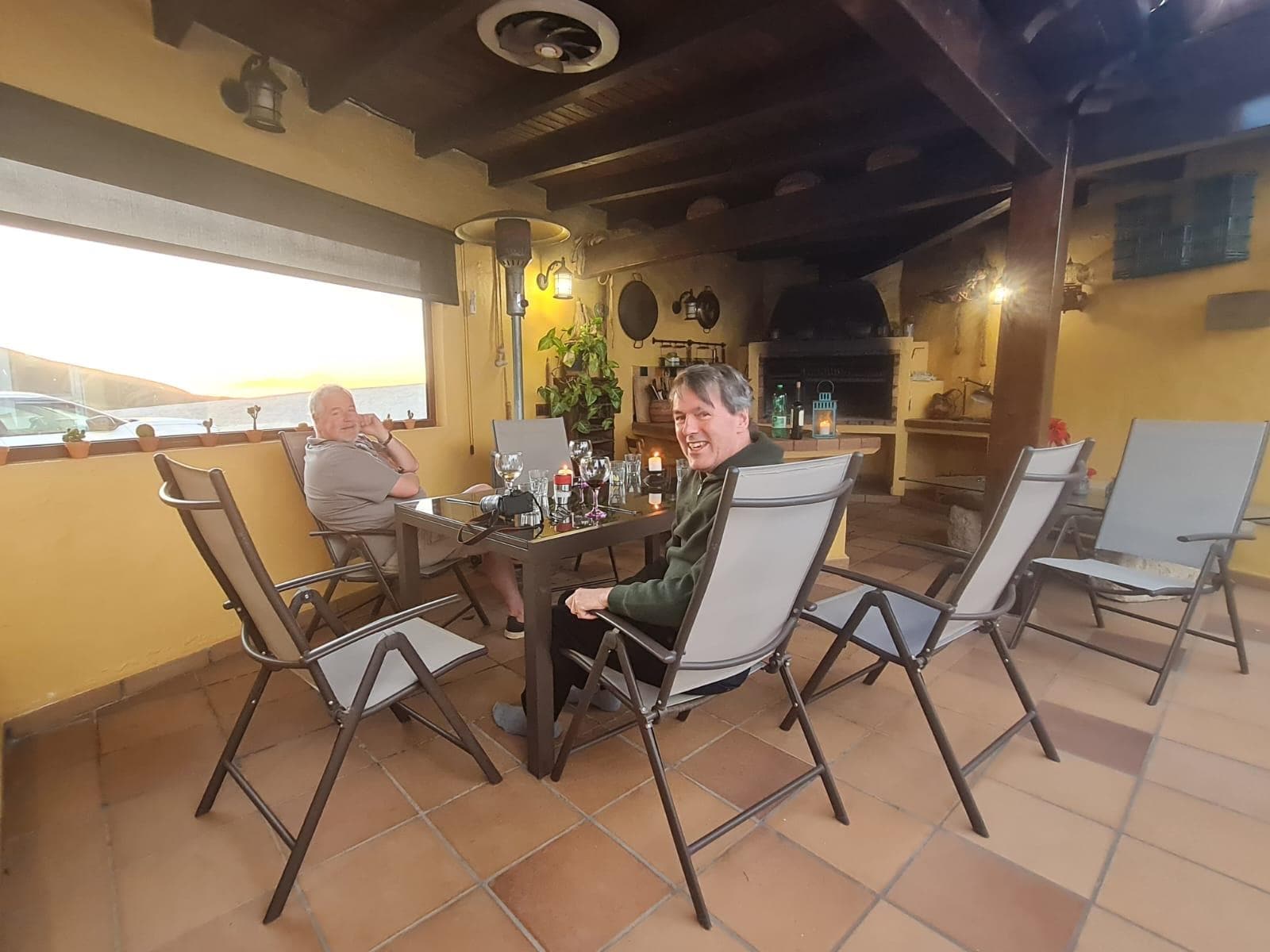 Outside covered terrace with Heaters and BBQ