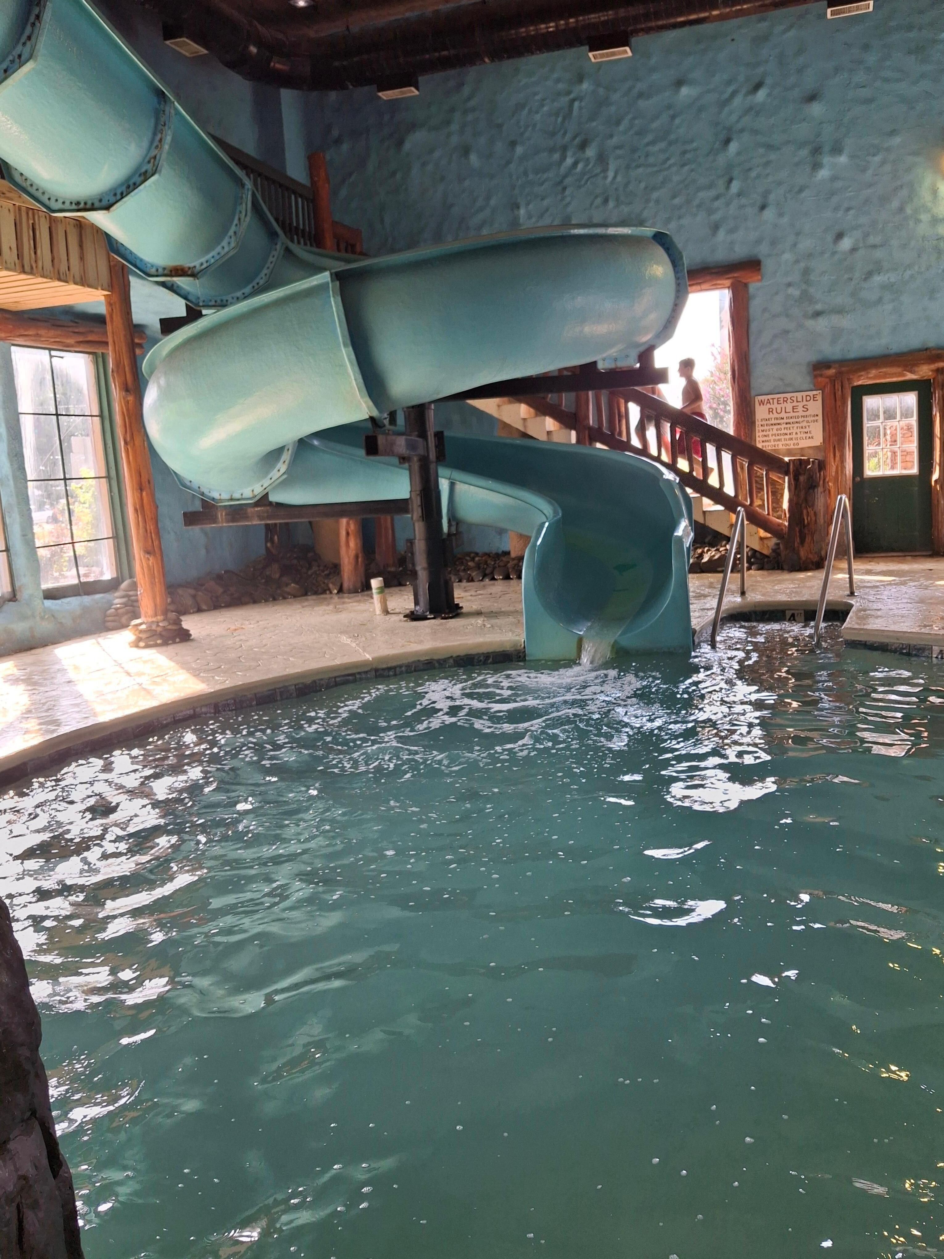 Cool slide! Cloudy water.