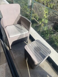 Small balcony with ocean view