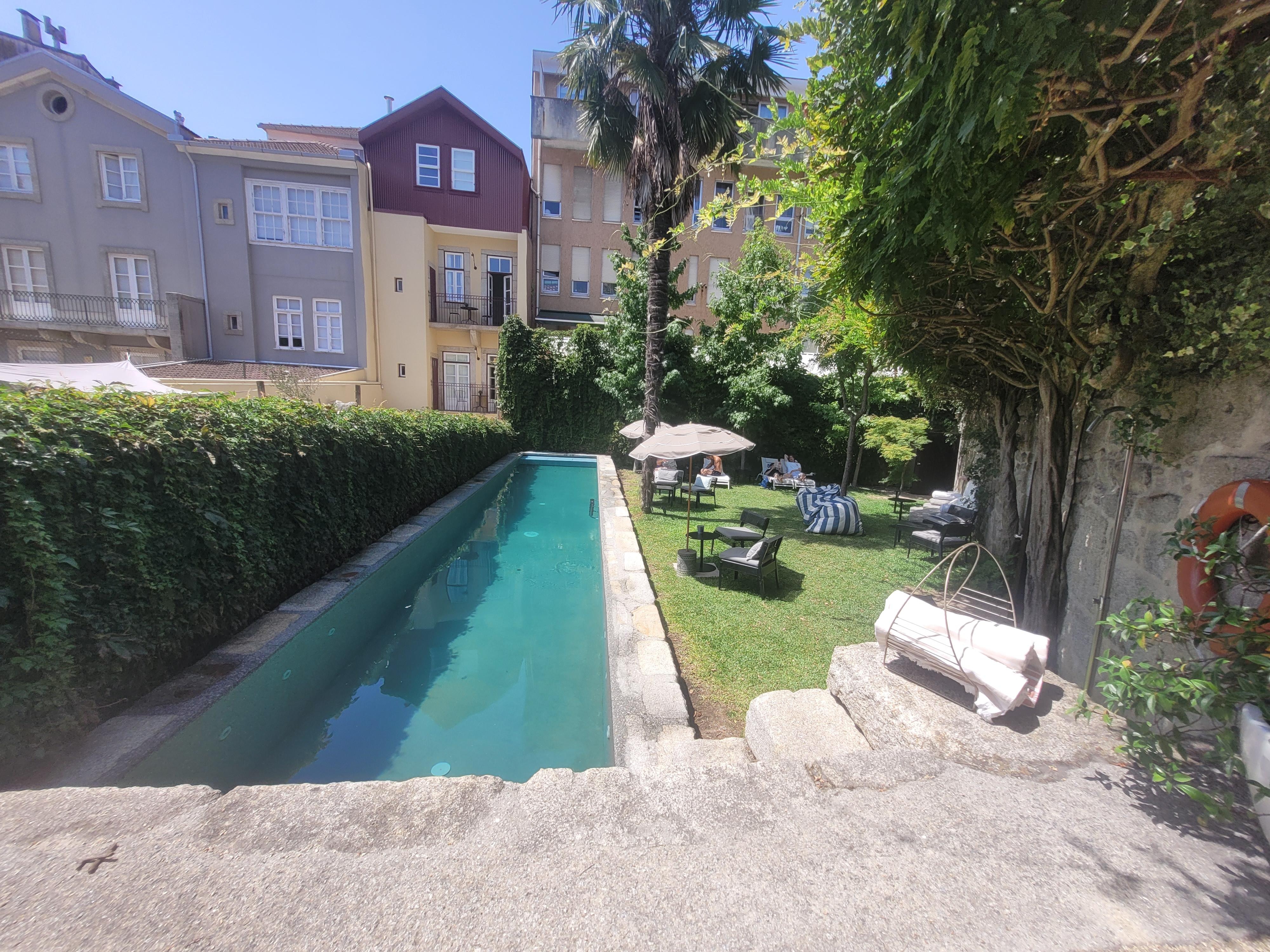 Pool area at the hotel