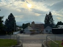 View from front in afternoon