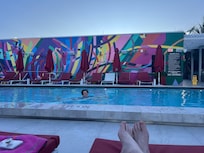 Rooftop pool area