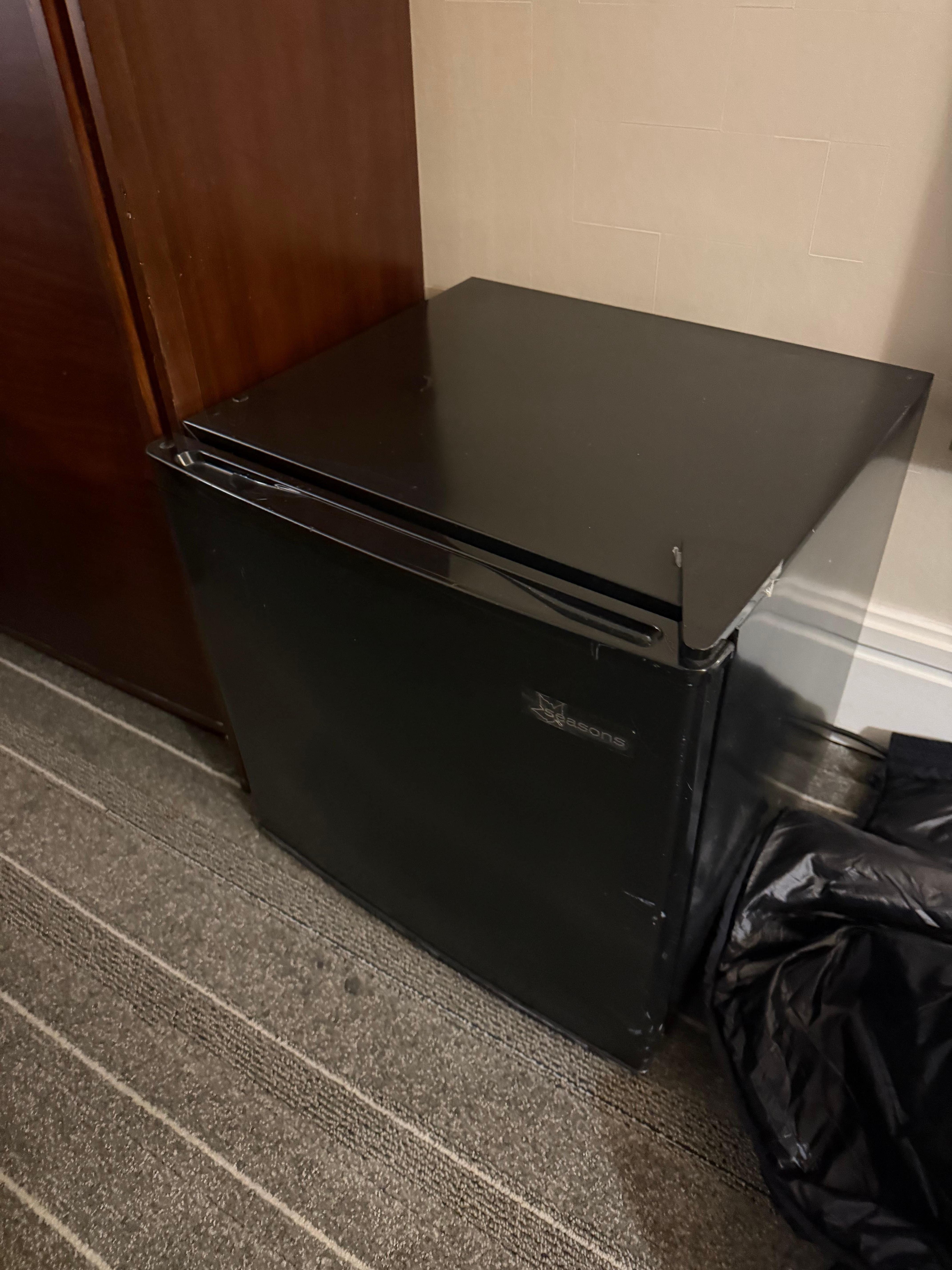 Refrigerator just placed on floor