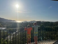 Daytime on the patio overlooking the beach