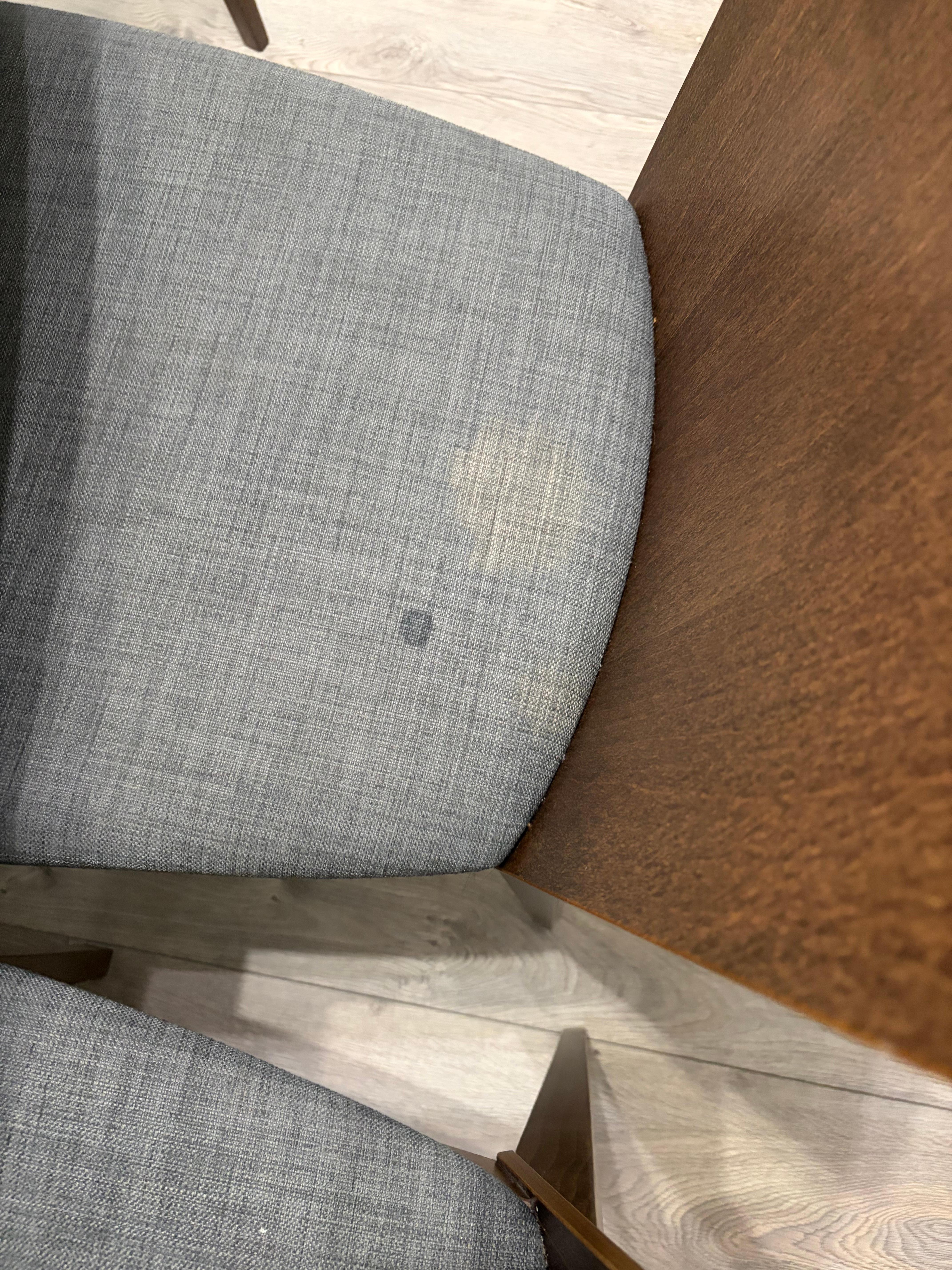 Stains all over dining chairs
