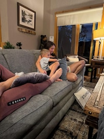 Enjoying some family time with the bride to be.