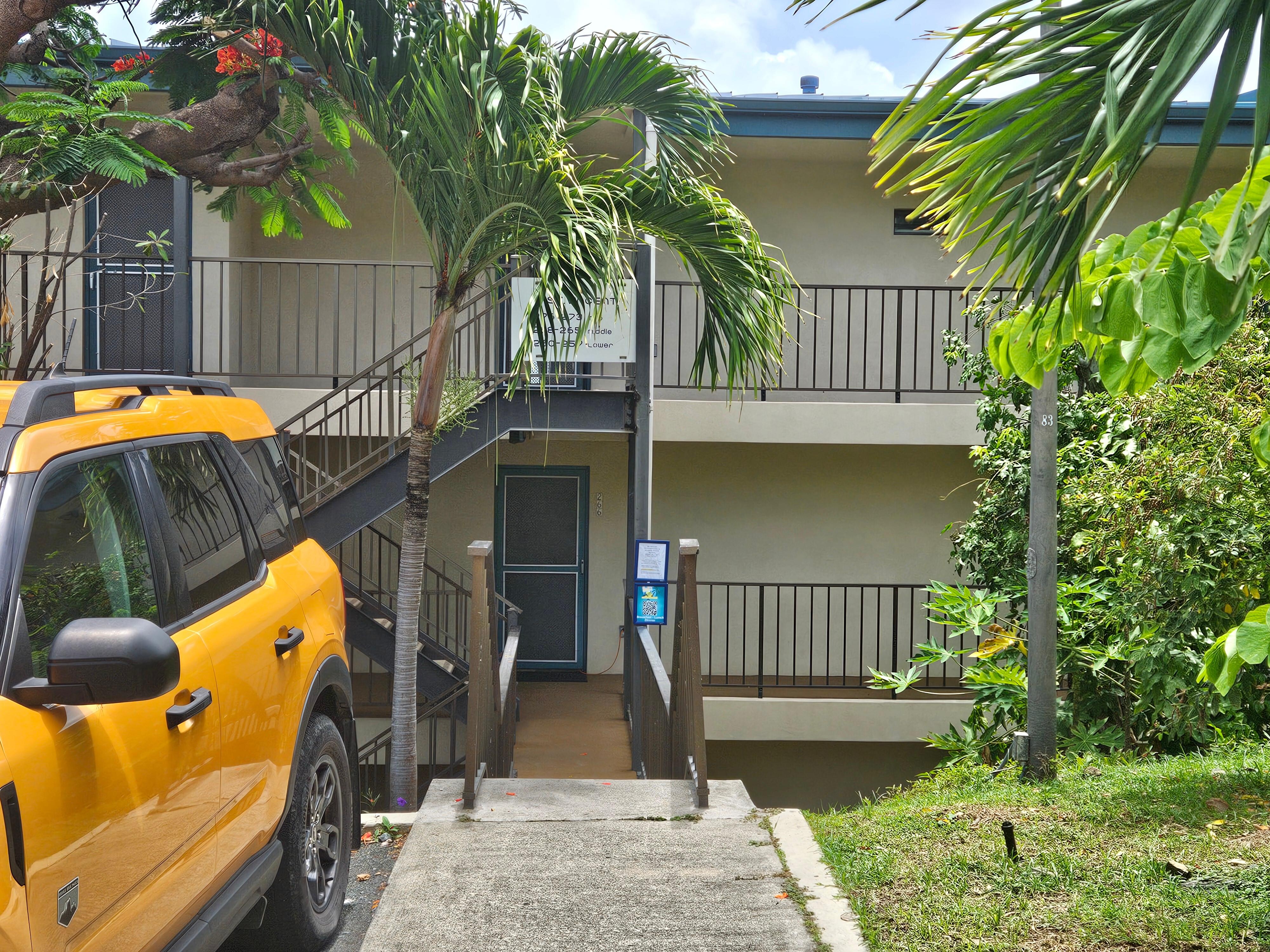 Main entrance to unit