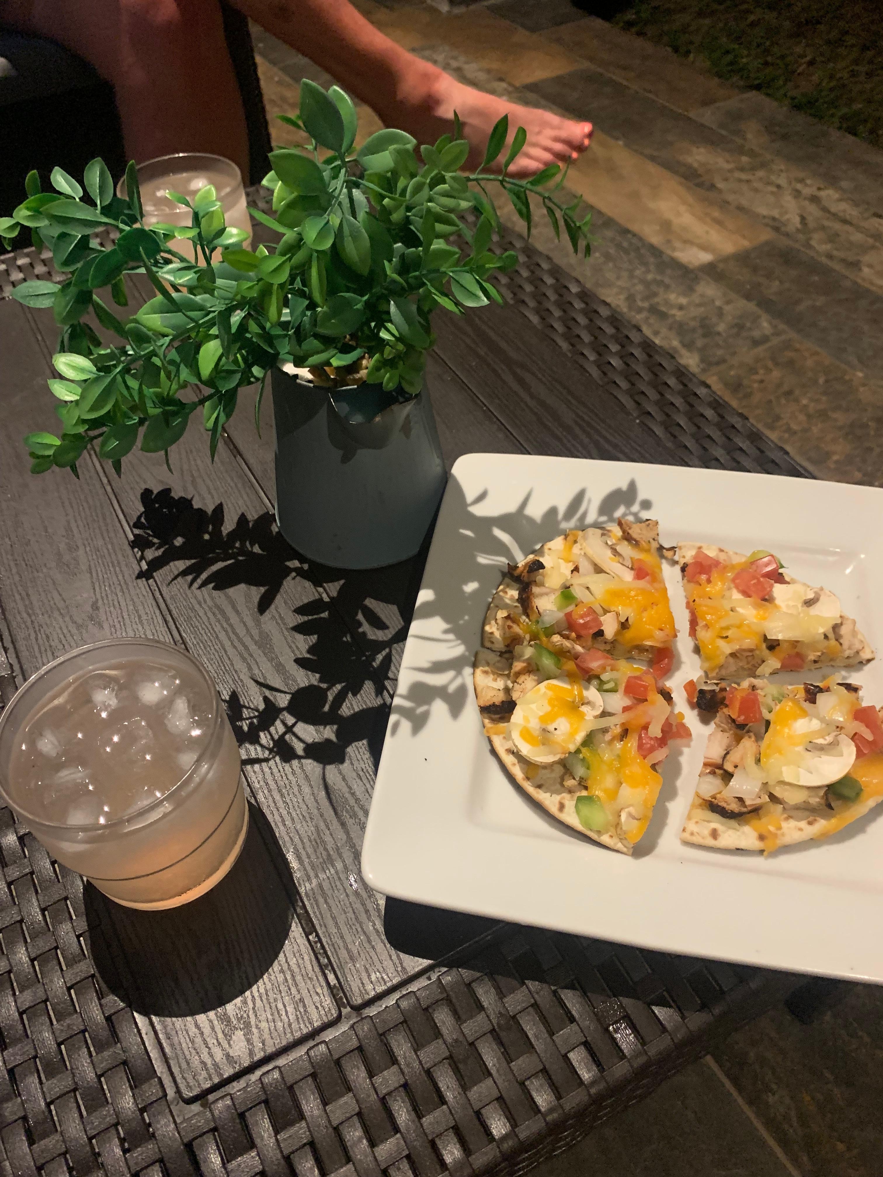 The grill and chill on the front porch