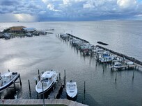View from the balcony looking north at Mobile Bay