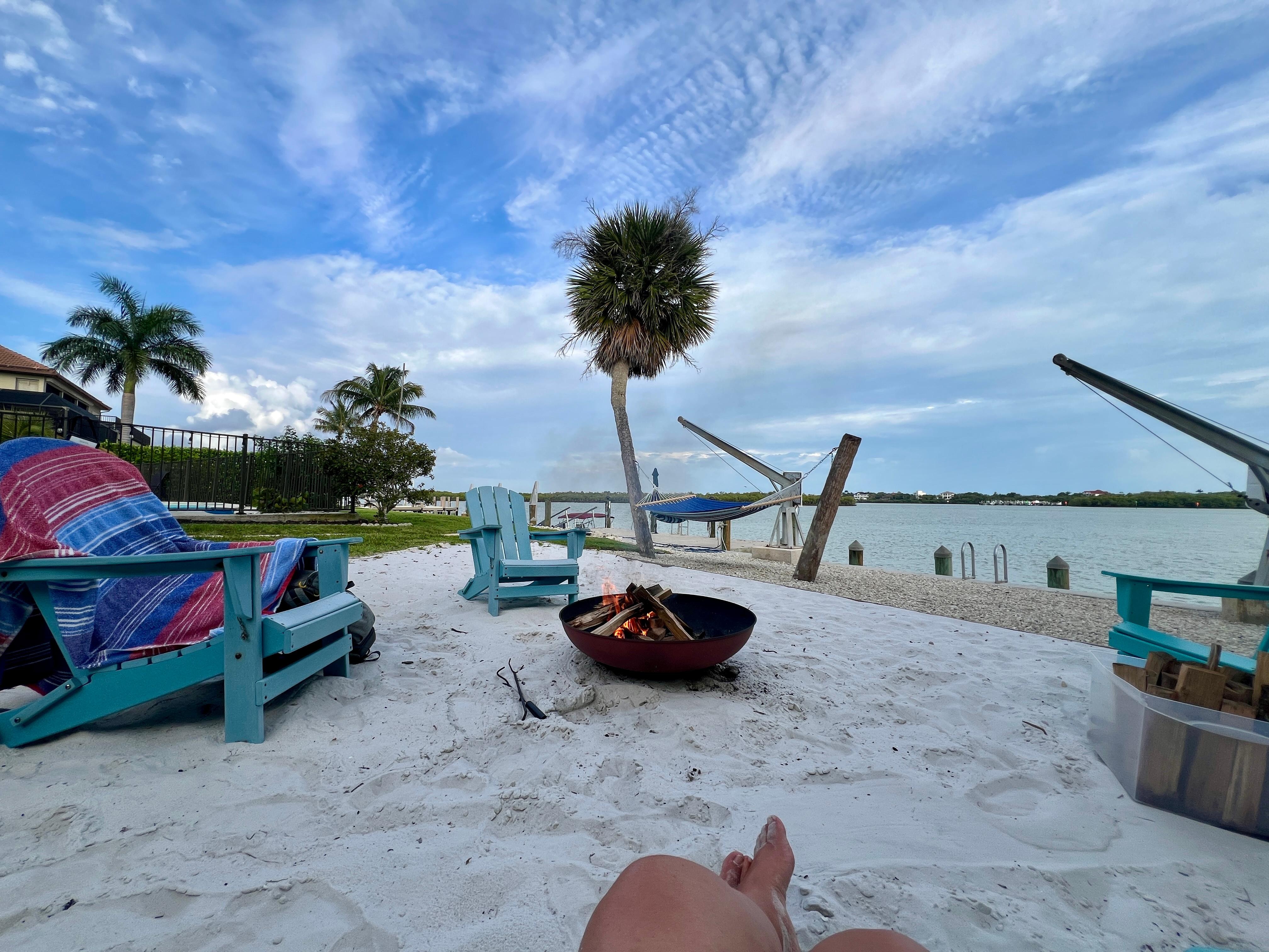 The fire pit area is amazing!