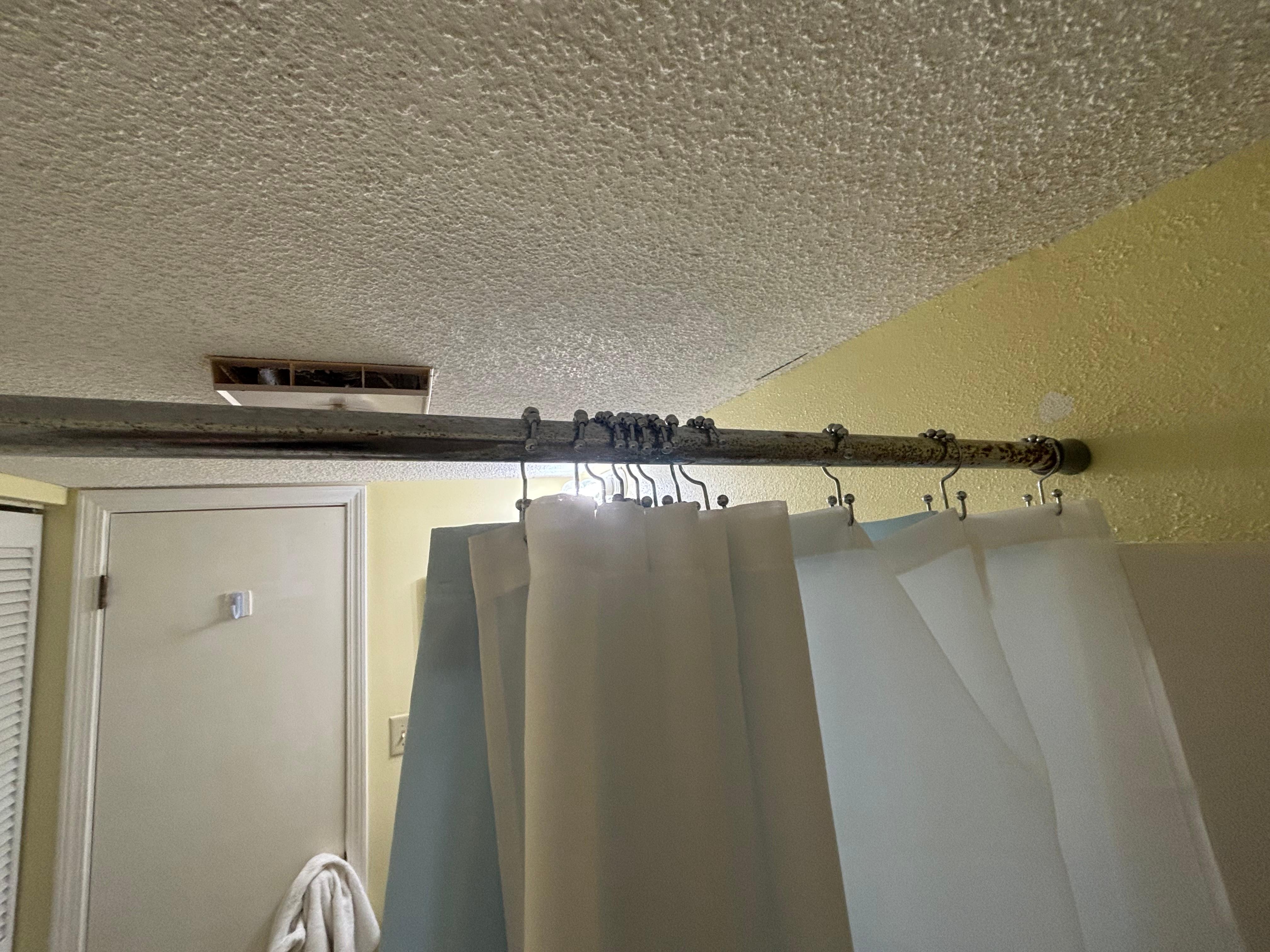 Rusted shower rod - easy fix