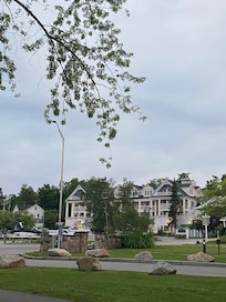 View of Chase house from across the street at the lake.