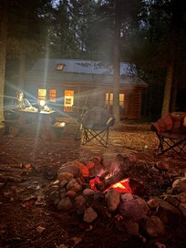 Very nice, large fire pit, lots of firewood