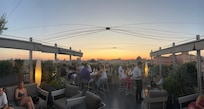 Rooftop bar at sunset