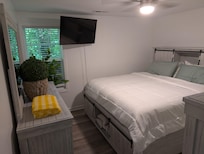 Bedroom with a comfy king size bed