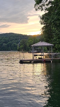 View of the sunset from the dock.