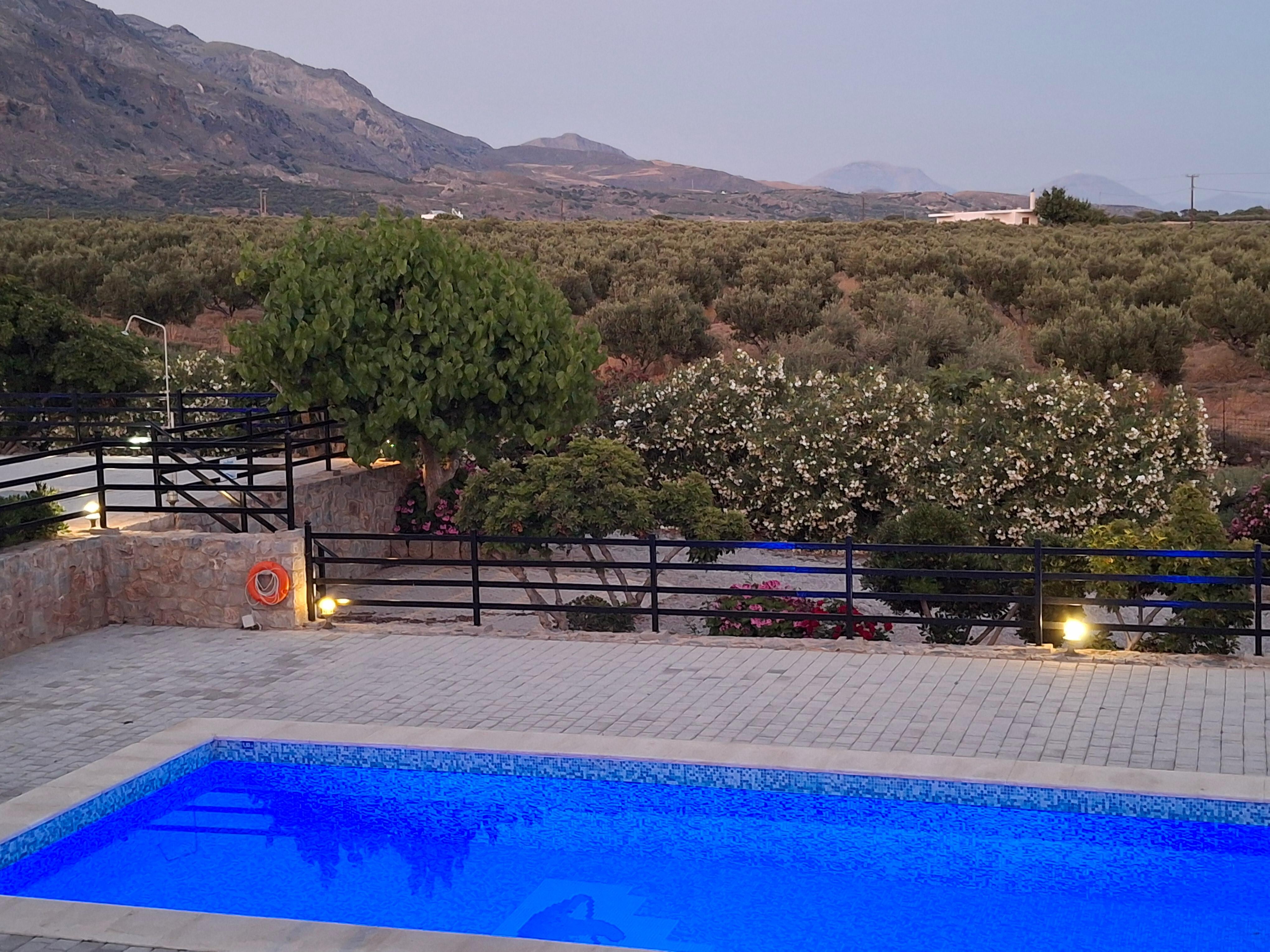 The pool at night